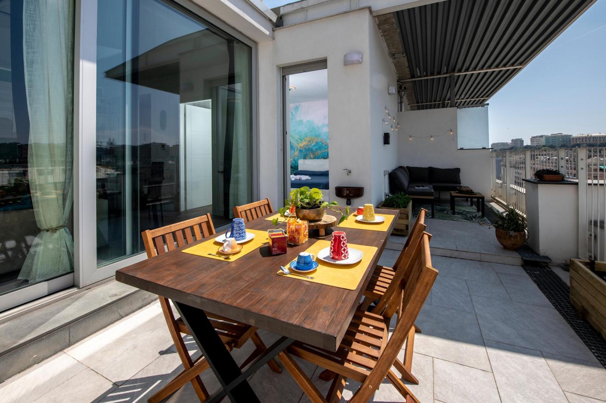Appartement Attico Luxury Con Parcheggio E Terrazza Vista Mozzafiato à Gênes Extérieur photo