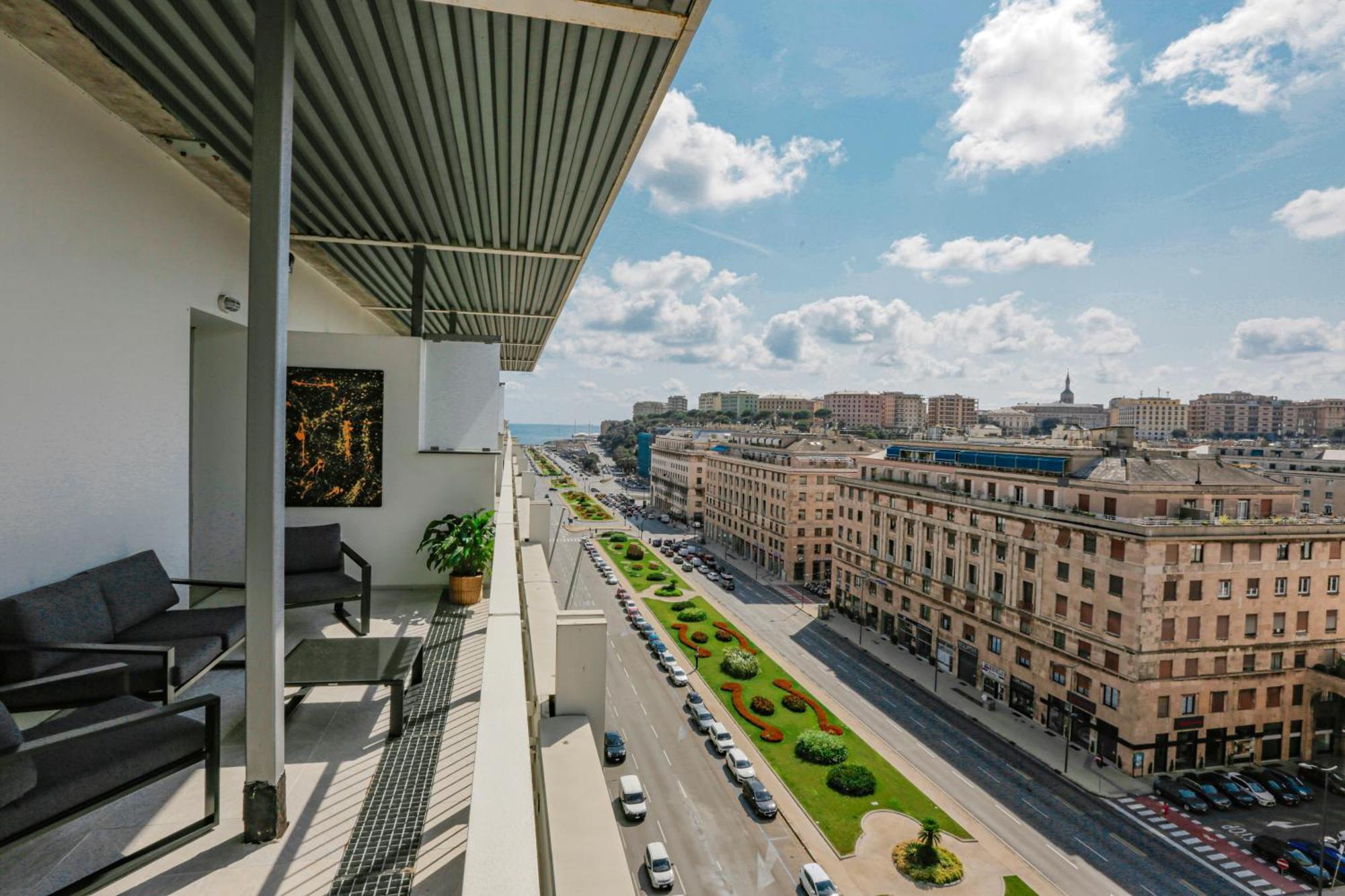 Appartement Attico Luxury Con Parcheggio E Terrazza Vista Mozzafiato à Gênes Chambre photo